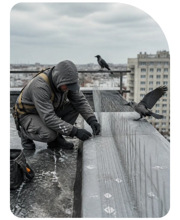 Защита от ворон под ключ в Новоалтайске по цене от 5112 р. | Сенат-Нвл